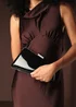 Where's That From Lark Asymmetric Black Metallic Clutch Bag - One Size Image 5