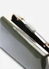 Where's That From Lark Asymmetric Green Metallic Clutch Bag - One Size Image 5