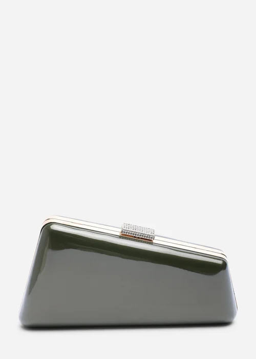 Where's That From Lark Asymmetric Green Metallic Clutch Bag - One Size Image 2