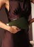 Where's That From Lark Asymmetric Green Metallic Clutch Bag - One Size Image 6