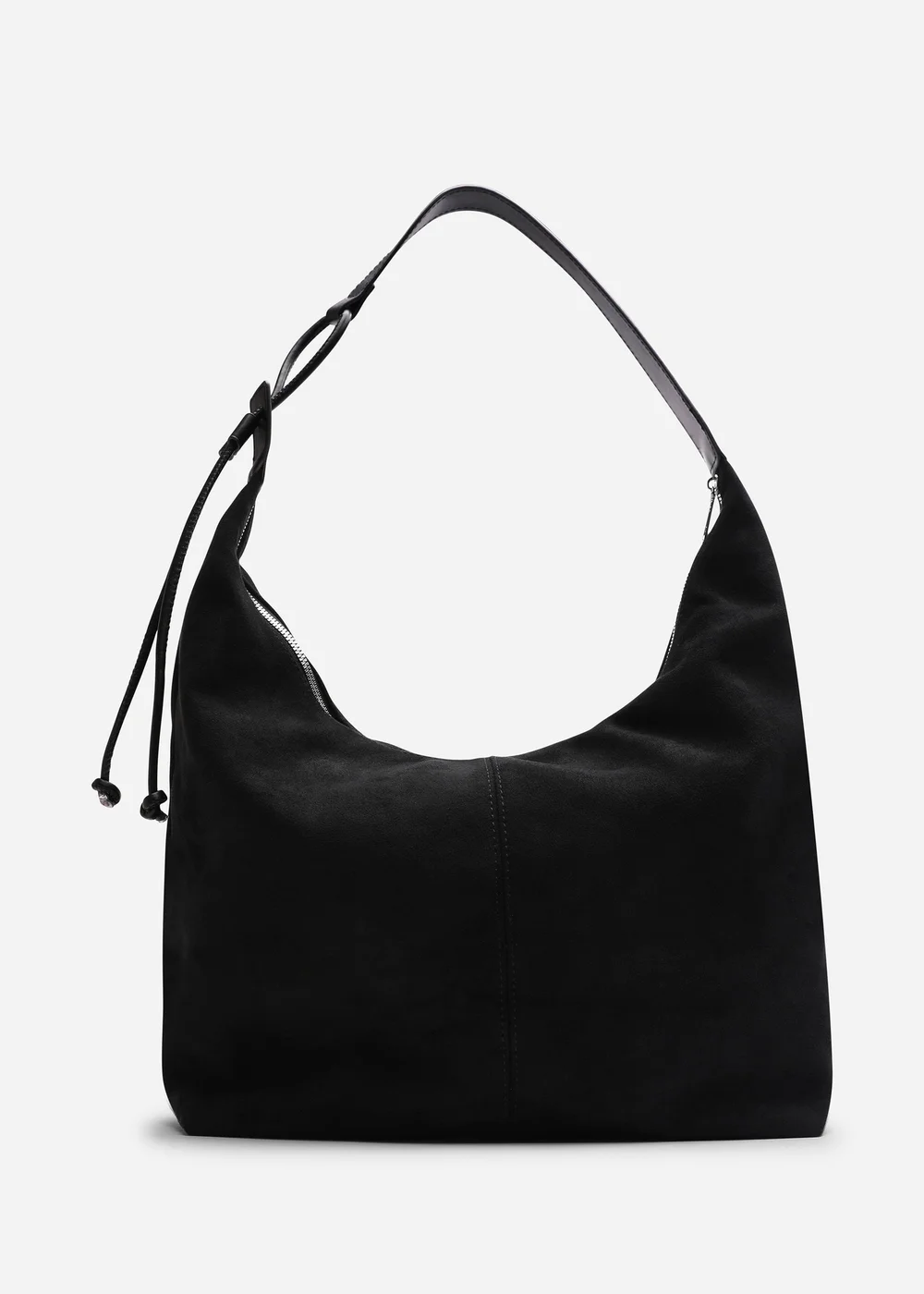 Where's That From Elysia Slouchy Black Suede Shoulder Bag - One Size Image 2