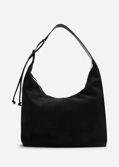 Where's That From Elysia Slouchy Black Suede Shoulder Bag - One Size Image 2