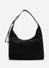 Where's That From Elysia Slouchy Black Suede Shoulder Bag - One Size Image 2