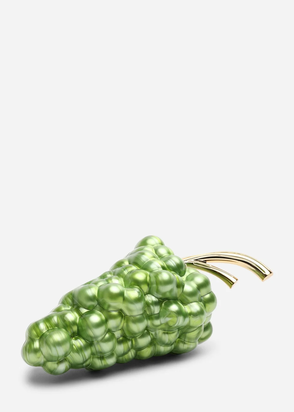 Where's That From Jazz Green Grape Resin Clutch With Gold Tone Accents - One Size Image 3