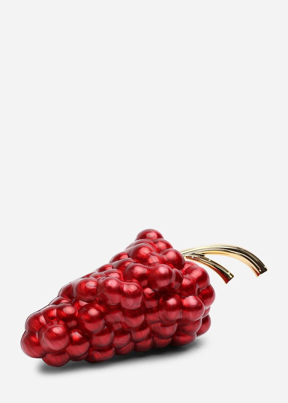 Where's That From Jazz Maroon Grape Resin Clutch With Gold Tone Accents - One Size Image 3