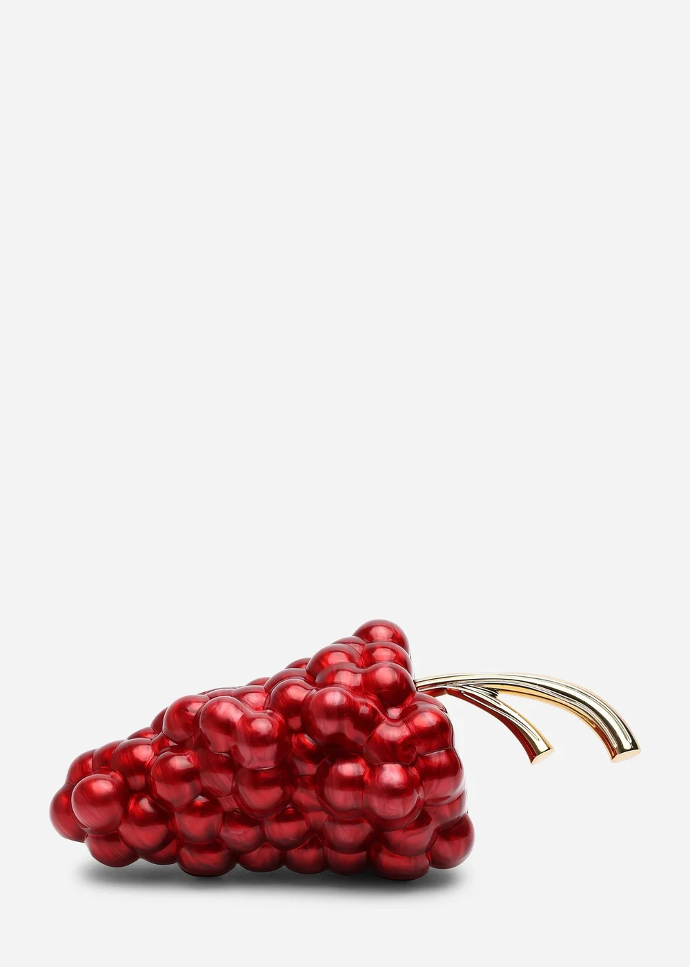 Where's That From Jazz Maroon Grape Resin Clutch With Gold Tone Accents - One Size Image 2