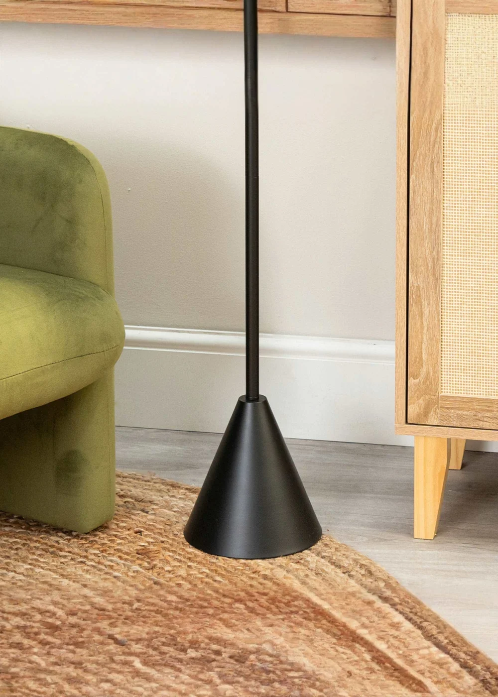 ValueLights Mitch Black Triangle Floor Lamp Base Only - One Size Image 2