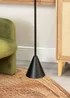 ValueLights Mitch Black Triangle Base Floor Lamp with Squat Shade - One Size Image 3
