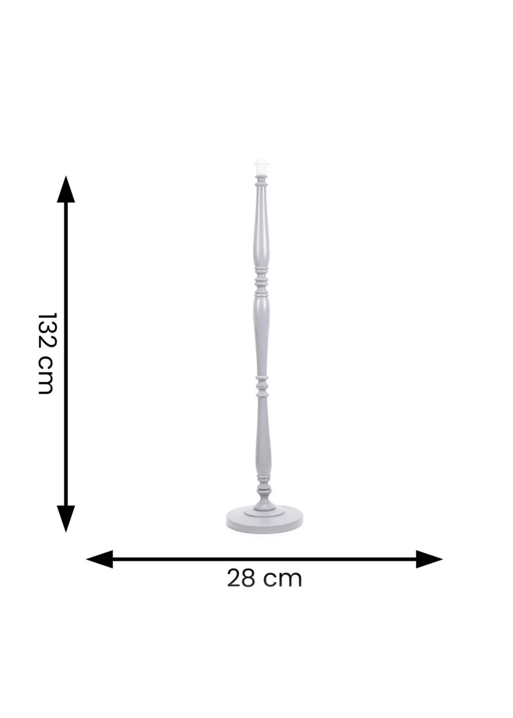 ValueLights Victoria Grey Wood Candle Stick Floor Lamp - One Size Image 4