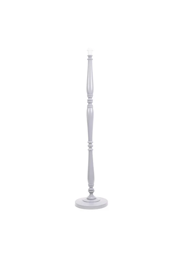 ValueLights Victoria Grey Wood Candle Stick Floor Lamp