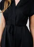 French Connection Black V-Neck Cap Sleeve Crepe Midi Dress - 16 Image 3