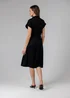 French Connection Black V-Neck Cap Sleeve Crepe Midi Dress - 16 Image 2