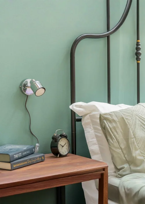 ValueLights Benton Single Spotlight With Textile Cable Plug & Switch Chrome - One Size Image 1