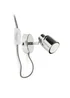 ValueLights Benton Single Spotlight With Textile Cable Plug & Switch Chrome - One Size Image 3