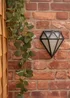 ValueLights Matt Black Diamond LED Outdoor/Bathroom Wall Lamp - One Size Image 1