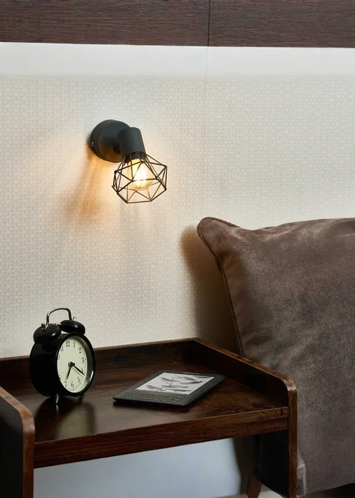 ValueLights Angus Black Industrial Wall Light - One Size Image 1