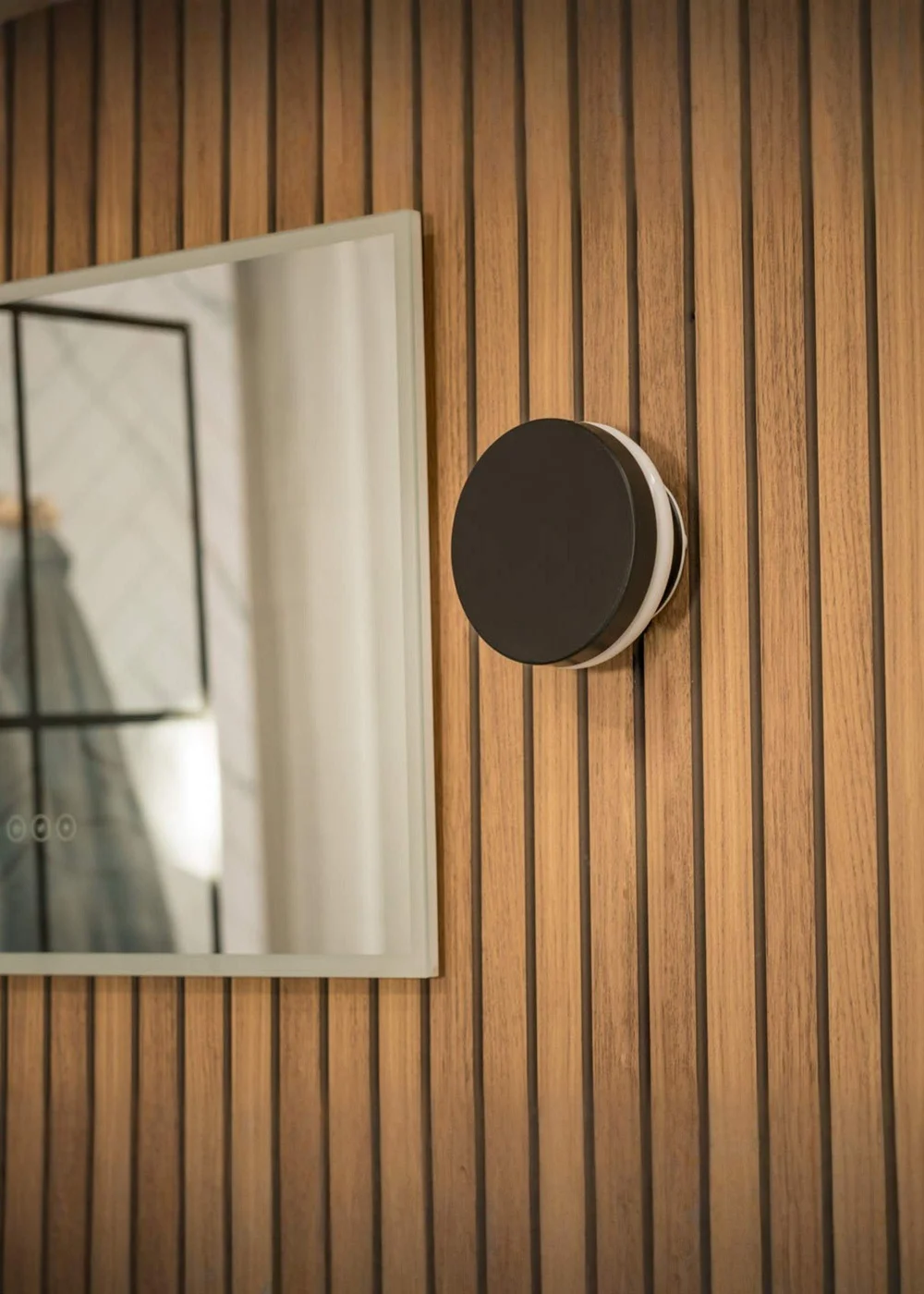 ValueLights Infinity Matt Black Backlit Circle Integrated LED Wall Light - One Size Image 1