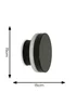 ValueLights Infinity Matt Black Backlit Circle Integrated LED Wall Light - One Size Image 5