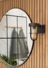 ValueLights Fanar Matt Black Brass Outdoor/Bathroom Wall Lamp - One Size Image 1