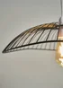 ValueLights Vella Black Large Wavy Wire Pendant Shade - One Size Image 2
