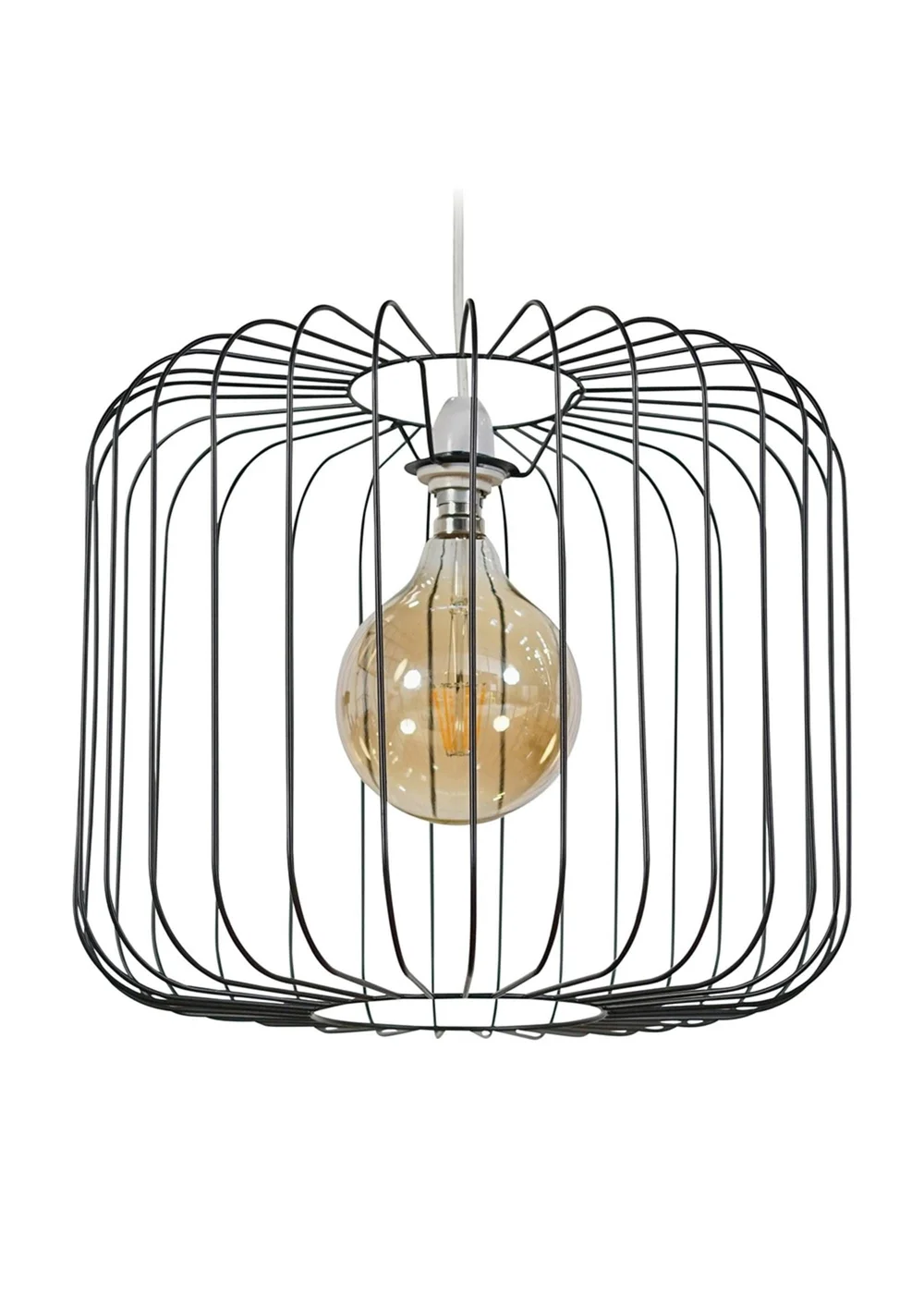 ValueLights Ridgway Matt Black Metal Wire Shade - One Size Image 4