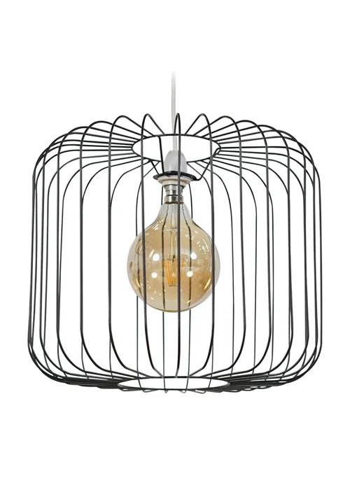 ValueLights Ridgway Matt Black Metal Wire Shade - One Size Image 4