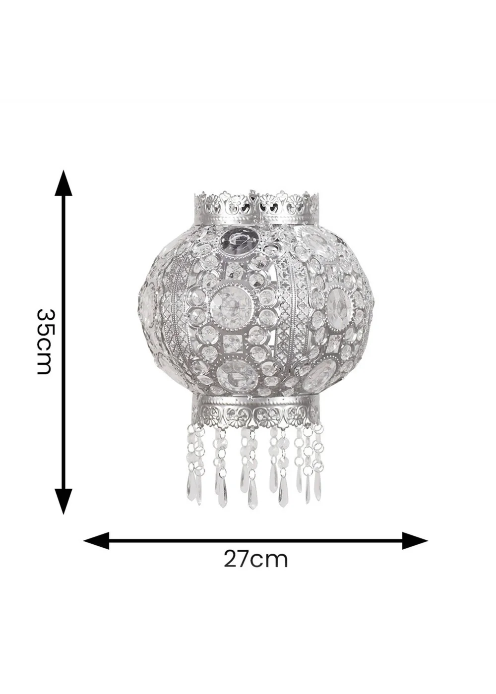 ValueLights Bazaar Silver Moroccan Style Easy Fit Pendant Shade - One Size Image 5