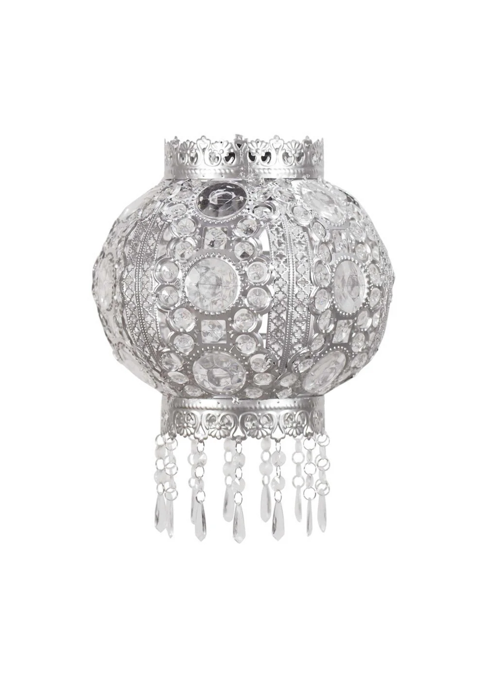 ValueLights Bazaar Silver Moroccan Style Easy Fit Pendant Shade - One Size Image 4