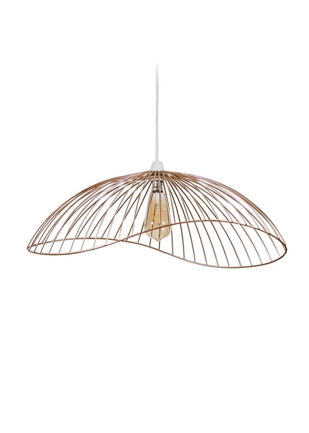 ValueLights Covelas Copper Wavy Wire Pendant Shade - One Size Image 4