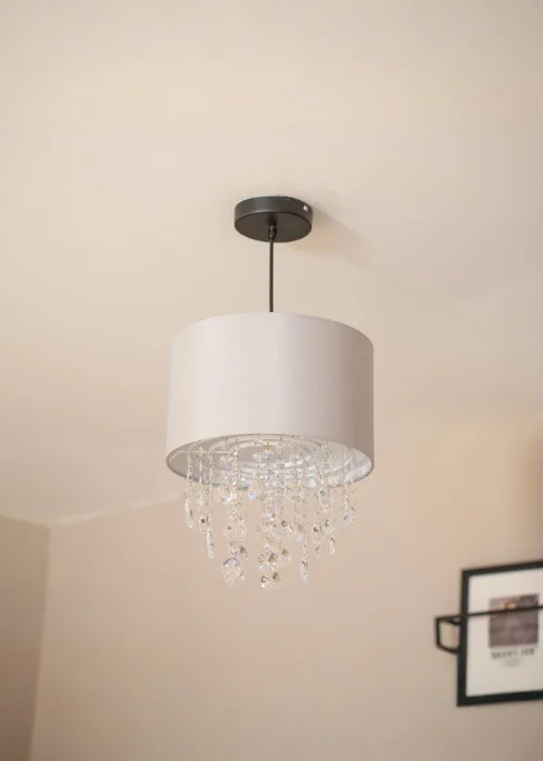 ValueLights Lulu Grey Fabric Easy Fit Shade - One Size Image 1