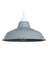 ValueLights Colby Grey Metal Retro Pendant Shade - One Size Image 1