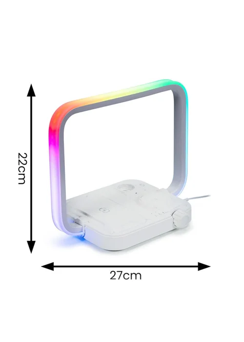 ValueLights White 3-in-1 Wireless Charging Pad with Colour Changing Light - One Size Image 4