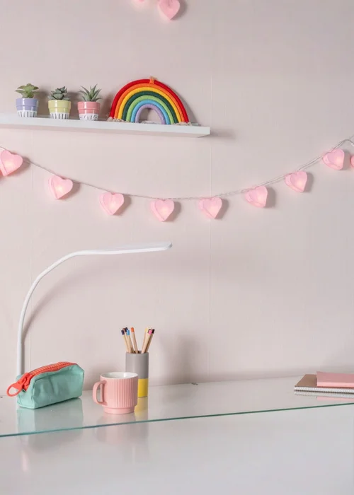 ValueLights Paper Hearts Battery Operated String Lights - One Size Image 1