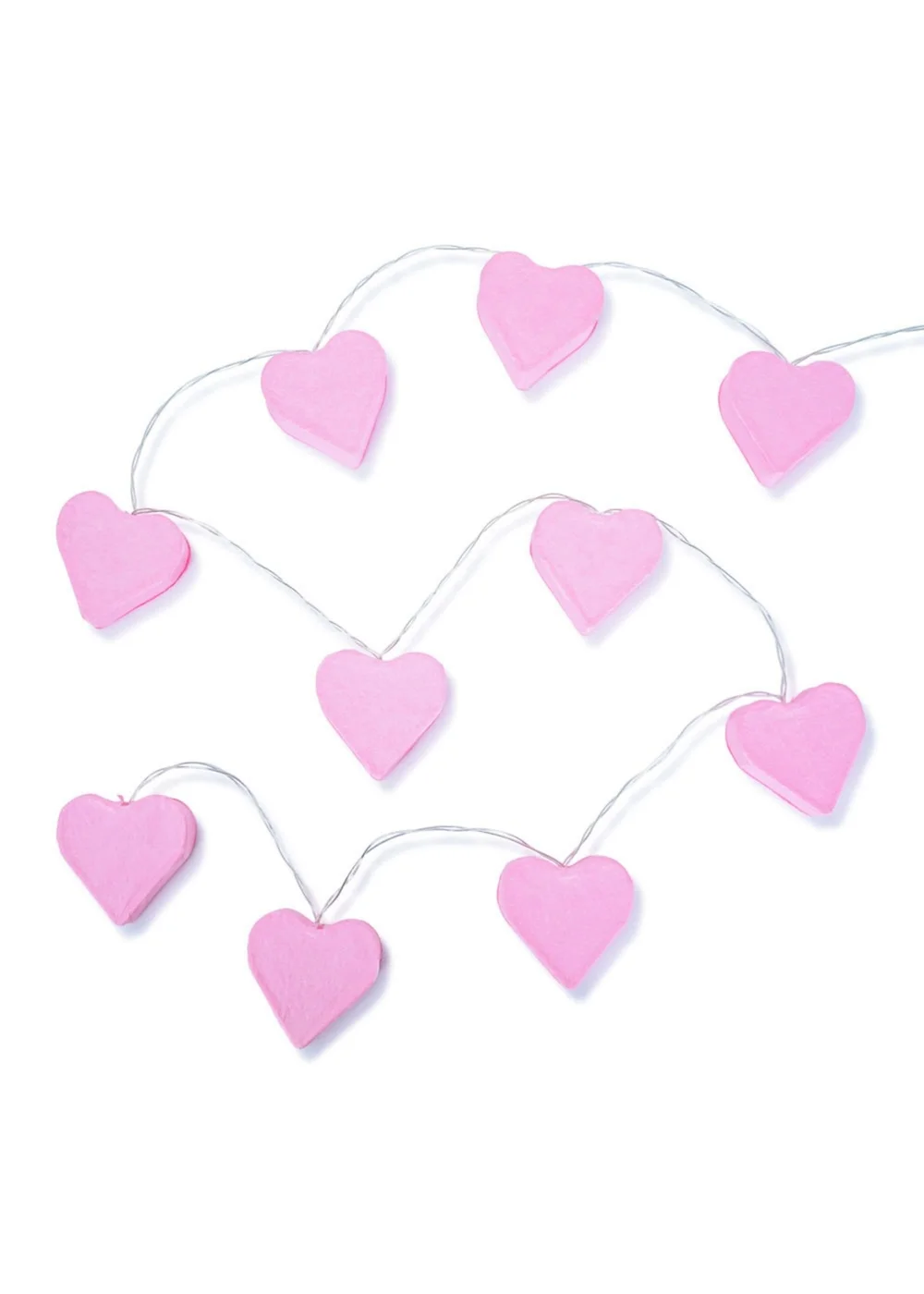 ValueLights Paper Hearts Battery Operated String Lights - One Size Image 4