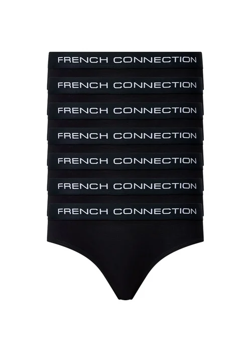 French Connection Black 7 Pack Cotton French Connection Ladies Briefs - S Image 1