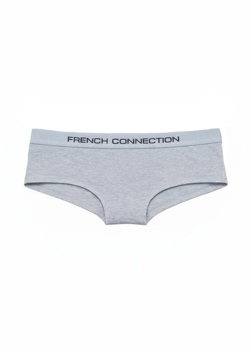 French Connection Grey 7 Pack Cotton Ladies Hipster Full Briefs - XL Image 1