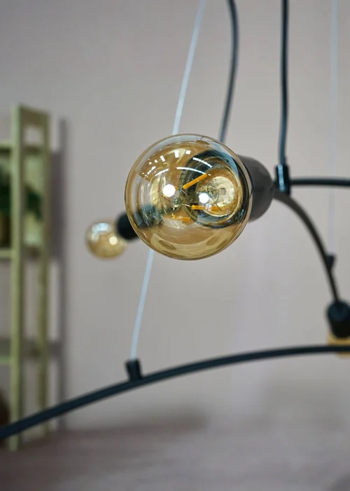 ValueLights Sandie Matt Black 6 Way Suspended Ceiling Light - One Size Image 2