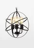 ValueLights Dalton Matt Black Atom 3 Way Industrial Ceiling Light - One Size Image 1