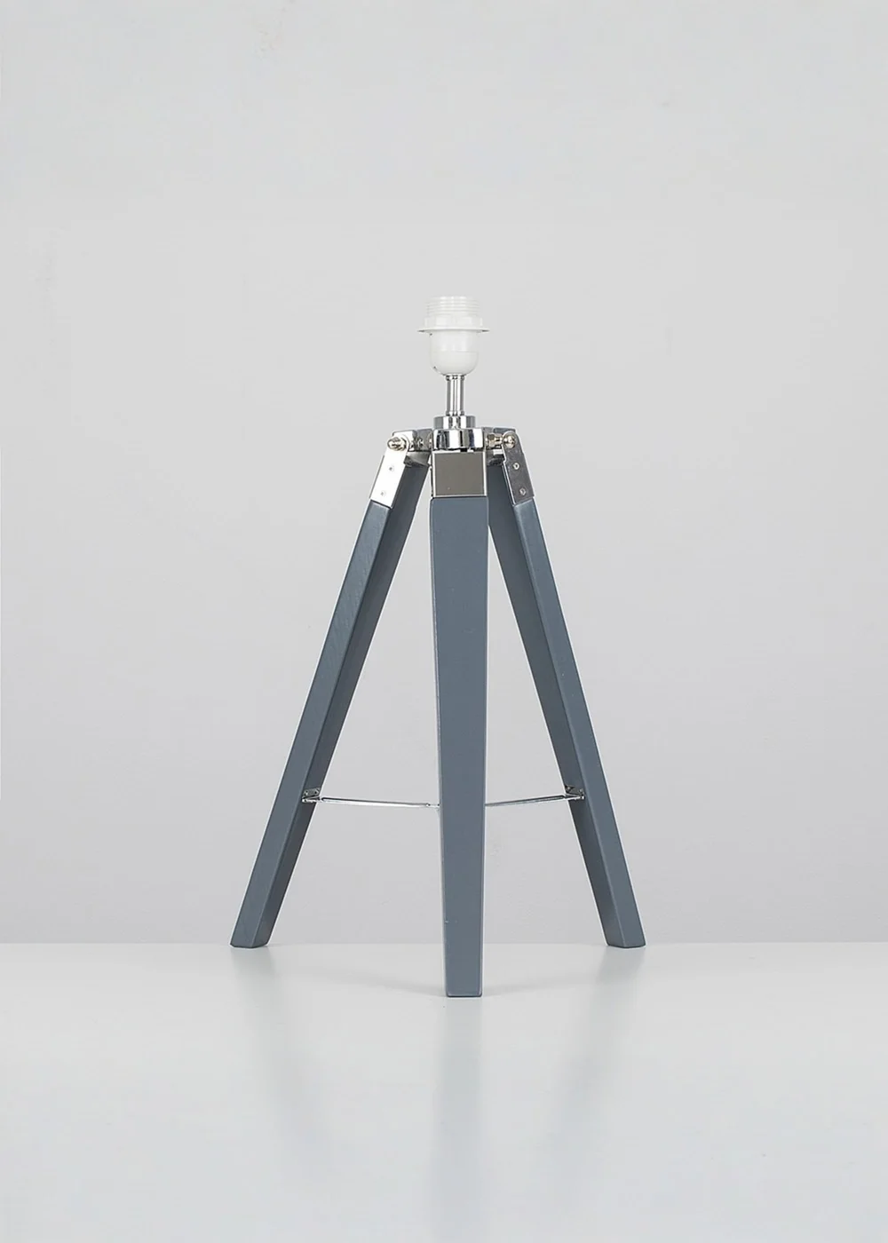 ValueLights Clipper Grey Tripod Table Lamp Base Only - One Size Image 1