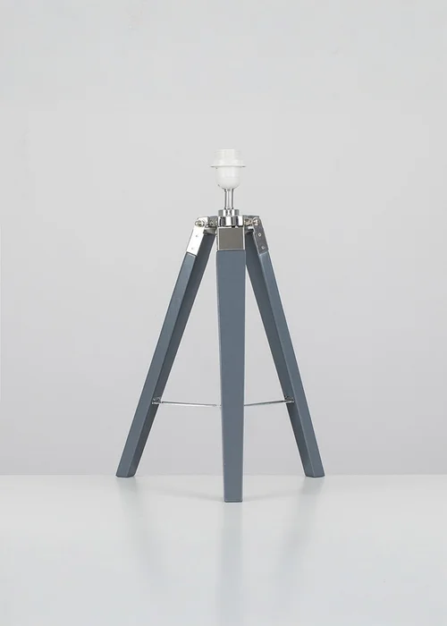 ValueLights Clipper Grey Tripod Table Lamp Base Only - One Size Image 1
