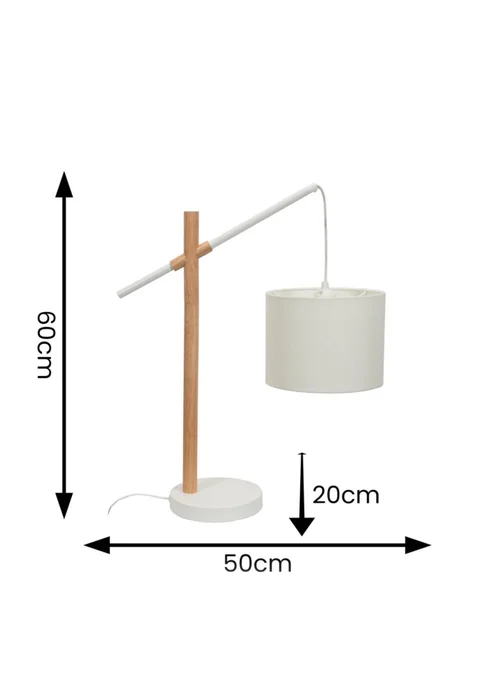 ValueLights Adrianna Wooden Arch Table Lamp - One Size Image 4