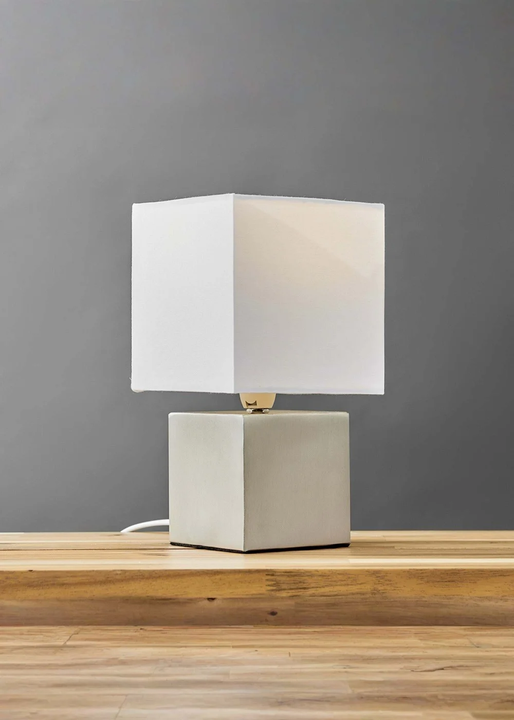 ValueLights Cubbie Brushed Chrome Touch Table Lamp - One Size Image 1