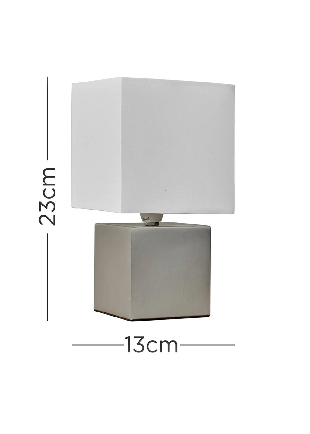 ValueLights Cubbie Brushed Chrome Touch Table Lamp - One Size Image 5