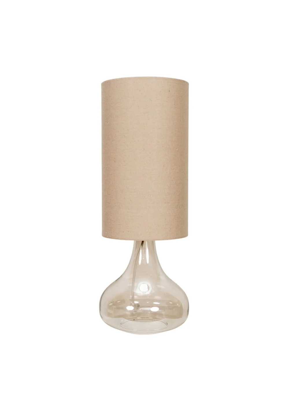 ValueLights Sylvie Amber Squat Base Tall Shade Glass Table Lamp - One Size Image 3