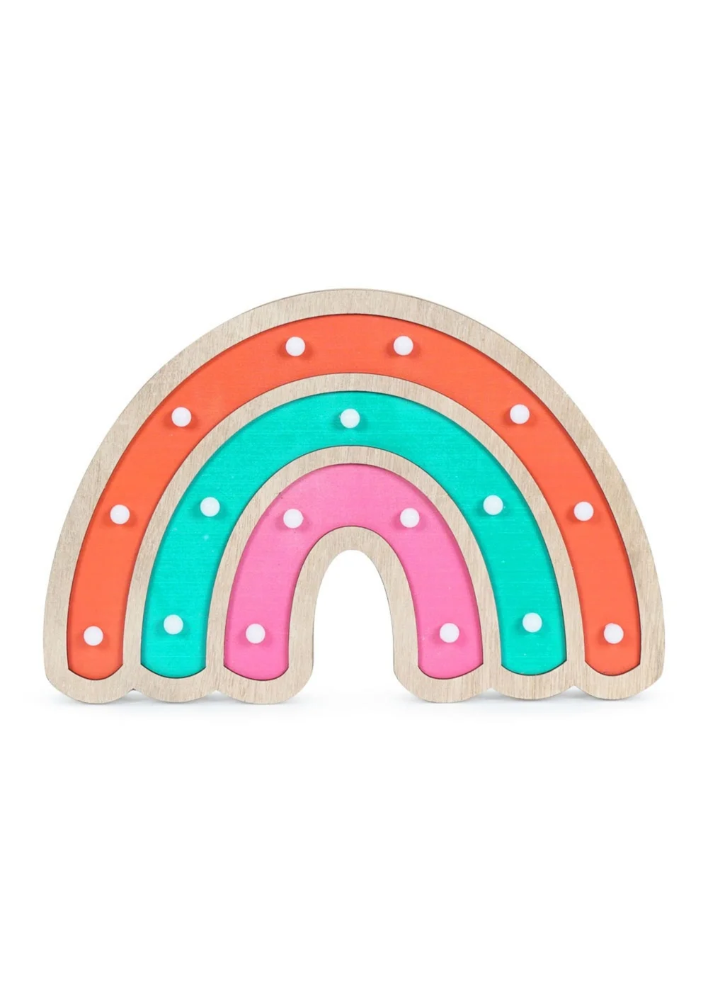 ValueLights Wooden Rainbow Table Lamp - One Size Image 4