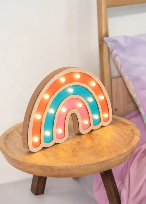 ValueLights Wooden Rainbow Table Lamp - One Size Image 3
