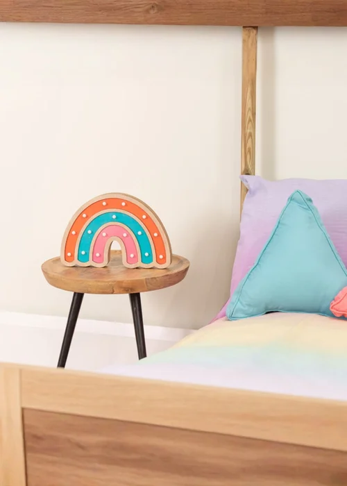 ValueLights Wooden Rainbow Table Lamp - One Size Image 1
