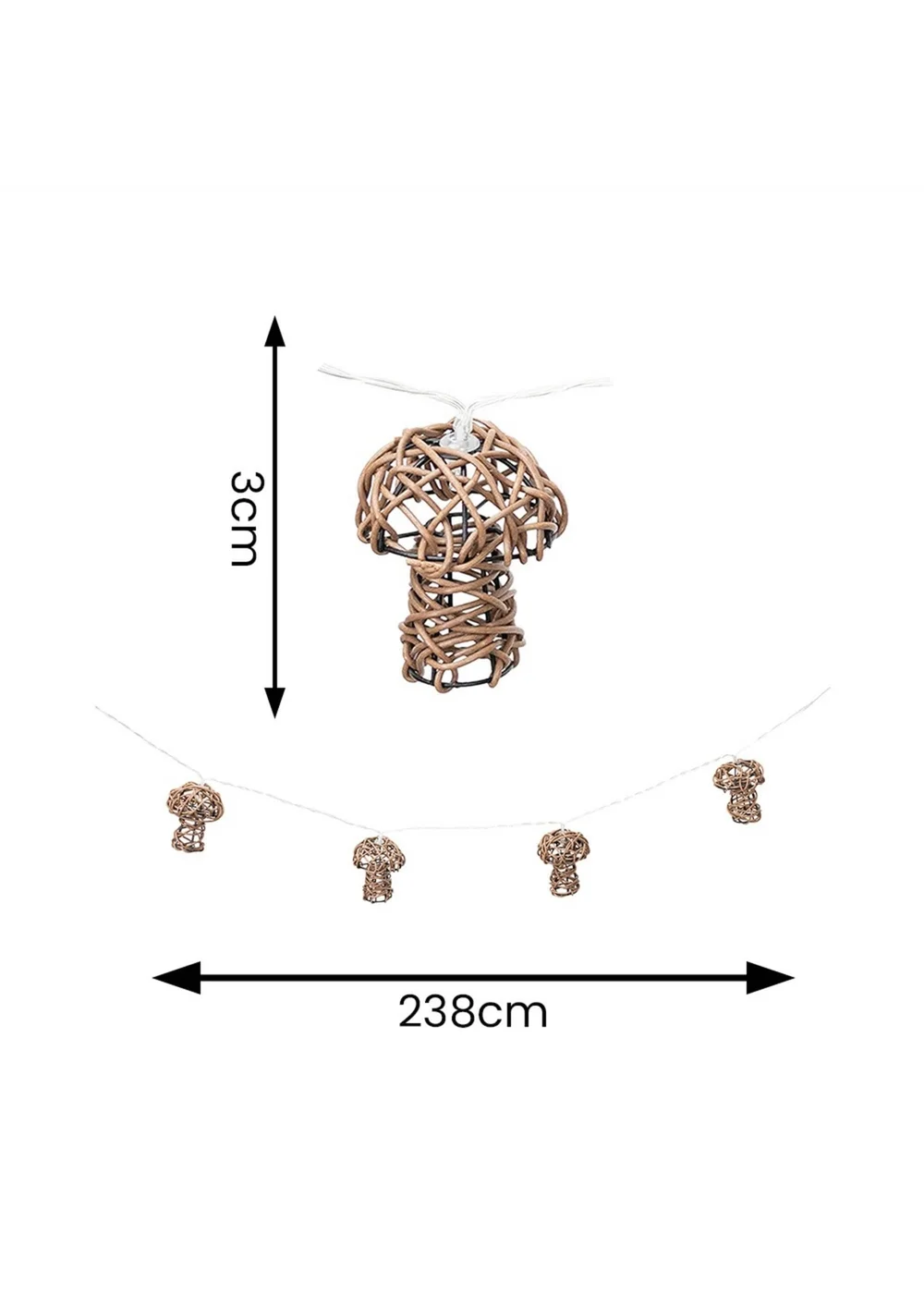 ValueLights Mushroom String Lights x 10 - One Size Image 4