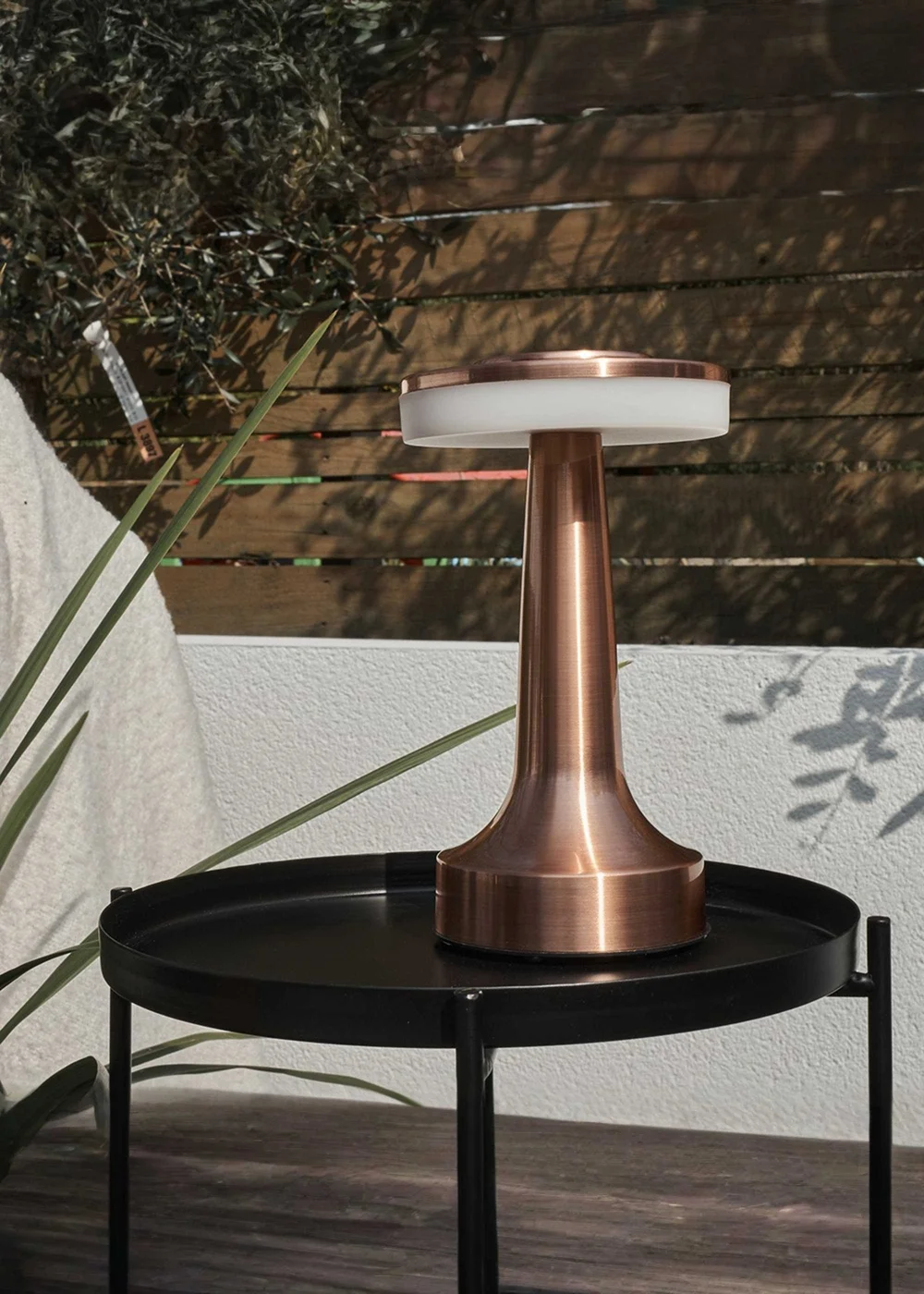 ValueLights Talence Copper Indoor/Outdoor LED Rechargeable Touch Table Lamp - One Size Image 1