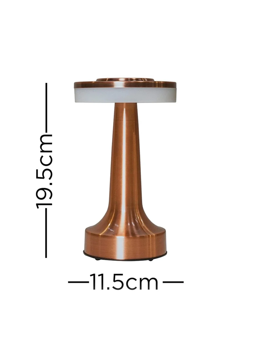 ValueLights Talence Copper Indoor/Outdoor LED Rechargeable Touch Table Lamp - One Size Image 5